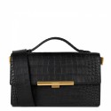 Sac Pochette Lancaster Exotic Croco Lee Noir