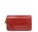 Sac Pochette Lancaster Exotic Croco Rouge