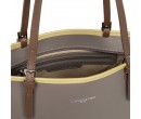 Sac Cabas Epaule Lancaster Smooth Taupe Gingembre