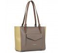 Sac Cabas Epaule Lancaster Smooth Taupe Gingembre