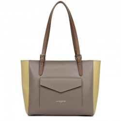 Sac Cabas Epaule Lancaster Smooth Taupe Gingembre