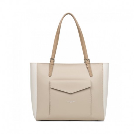 Sac Cabas Epaule Lancaster Constance Naturel Beige