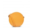 Sac Trotteur Rond Lancaster Exotic Lune Croco jaune