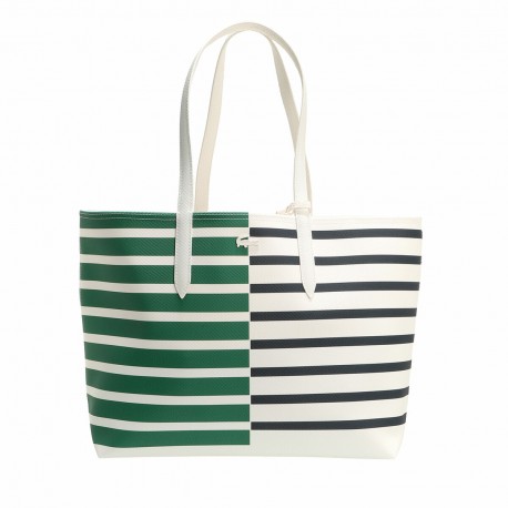 Sac cabas Lacoste Réversible NF2142AA Rayures Estival Menate Maroquinerie Lika