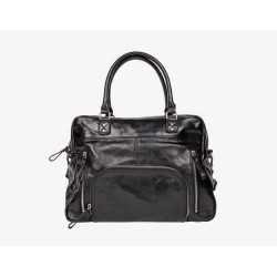 Sac Cabas Nat & Nin Macy Noir Glacé Maroquinerie Lika