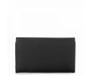 Portefeuille compagnon Lancaster Saffiano Signature Noir Or