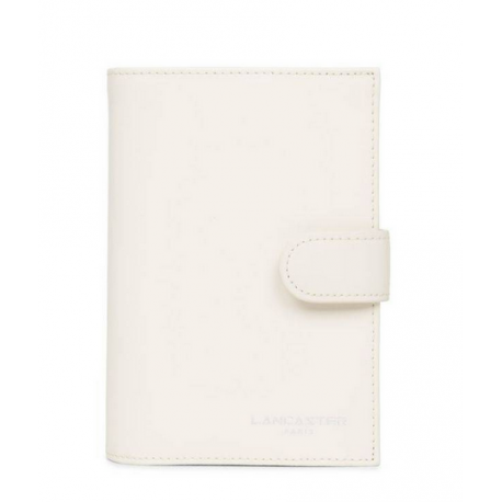 Porte cartes Lancaster Smooth Blanc