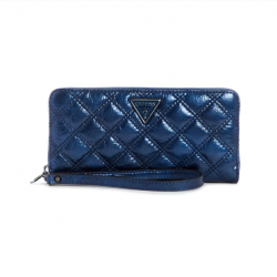 Portefeuille Guess Maxi Portefeuille Cessily Surpiqué Bleu Nuit brillant