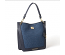 Sac porté Epaule Mac Douglas Kentucky Fantasia Tressé Bleu Jeans