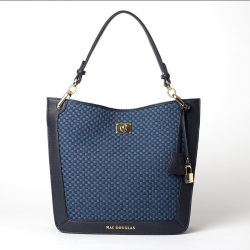 Sac porté Epaule Mac Douglas Kentucky Fantasia Tressé Bleu Jeans