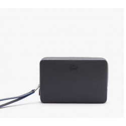 Grande Pochette Lacoste zippée Chantaco Grise - Retrouvez sur maroquinerie-lika.fr une sélection
