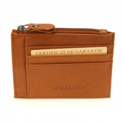 Porte-monnaies et cartes Homme Arthur & Aston Johany en cuir Cognac