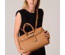 SAC A MAINS PYLA LOSANGE XS MAC DOUGLAS CAMEL-ML20 - MAROQUINERIE LIKA