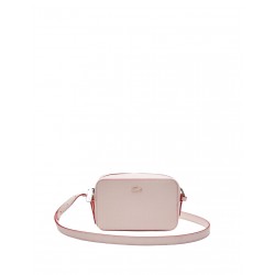 Sac bandouliere en cuir Lacoste Ref 57397 K63 Rose Maroquinerie Lika