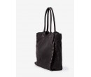 Sac Cartable Biba POR9L Noir en cuir Maroquinerie Lika