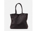 Sac Cartable Biba POR9L Noir en cuir Maroquinerie Lika