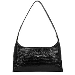 Sac baguette Exotic Lézard & Croco porté épaule