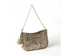 petit sac baguette motif python mordoré TYLER-BRYAN